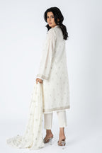 Embroidered White Lawn 3-Piece Unstitched Suit by The Fabric Store, photo 2