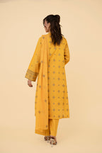 Embroidered Yellow Lawn 3-Piece Unstitched Suit by The Fabric Store, photo 3
