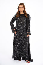 Embroidered Black Lawn 3-Piece Unstitched Suit by The Fabric Store