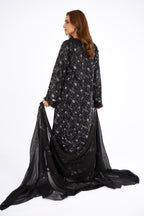 Embroidered Black Lawn 3-Piece Unstitched Suit by The Fabric Store, photo 2