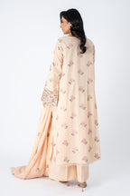 Embroidered Peach Lawn 3-Piece Unstitched Suit by The Fabric Store, photo 2
