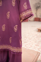 Embroidered Purple Lawn 2-Piece Unstitched Suit by The Fabric Store, photo 5