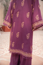 Embroidered Purple Lawn 2-Piece Unstitched Suit by The Fabric Store, photo 4