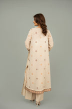 Embroidered Beige Lawn 3-Piece Unstitched Suit by The Fabric Store, photo 3