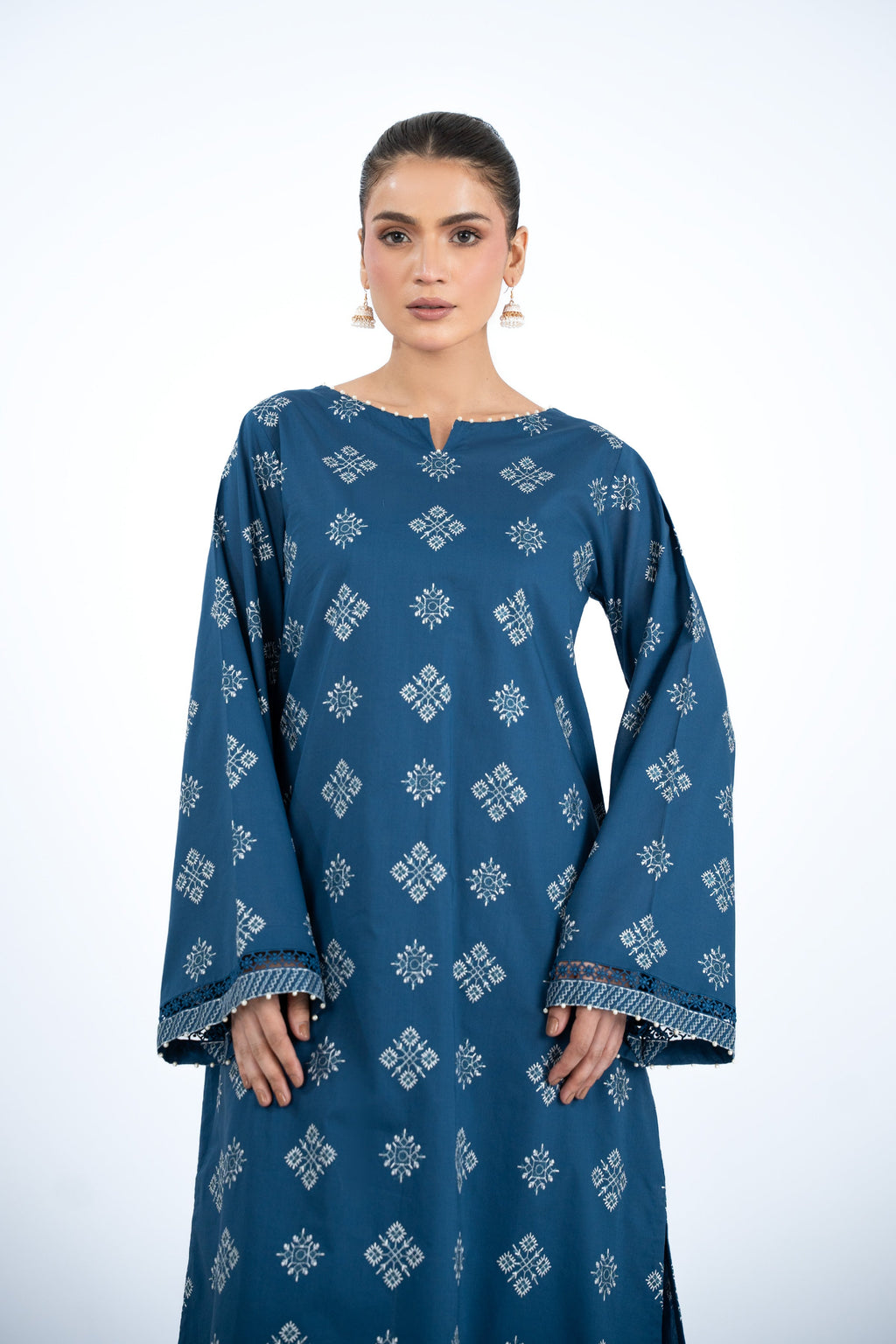 Embroidered Blue Lawn 2-Piece Unstitched Suit by The Fabric Store, photo 2