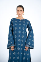 Embroidered Blue Lawn 2-Piece Unstitched Suit by The Fabric Store, photo 2