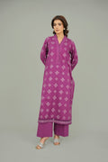 Embroidered Purple Lawn 2-Piece Unstitched Suit by The Fabric Store