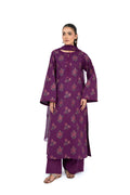 Embroidered Magenta Lawn 3-Piece Unstitched Suit by The Fabric Store