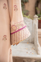 Embroidered & Embellished Beige Chiffon 3-Piece Unstitched Suit by The Fabric Store, photo 7