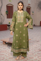 Embroidered Green Lawn 2-Piece Unstitched Suit by The Fabric Store