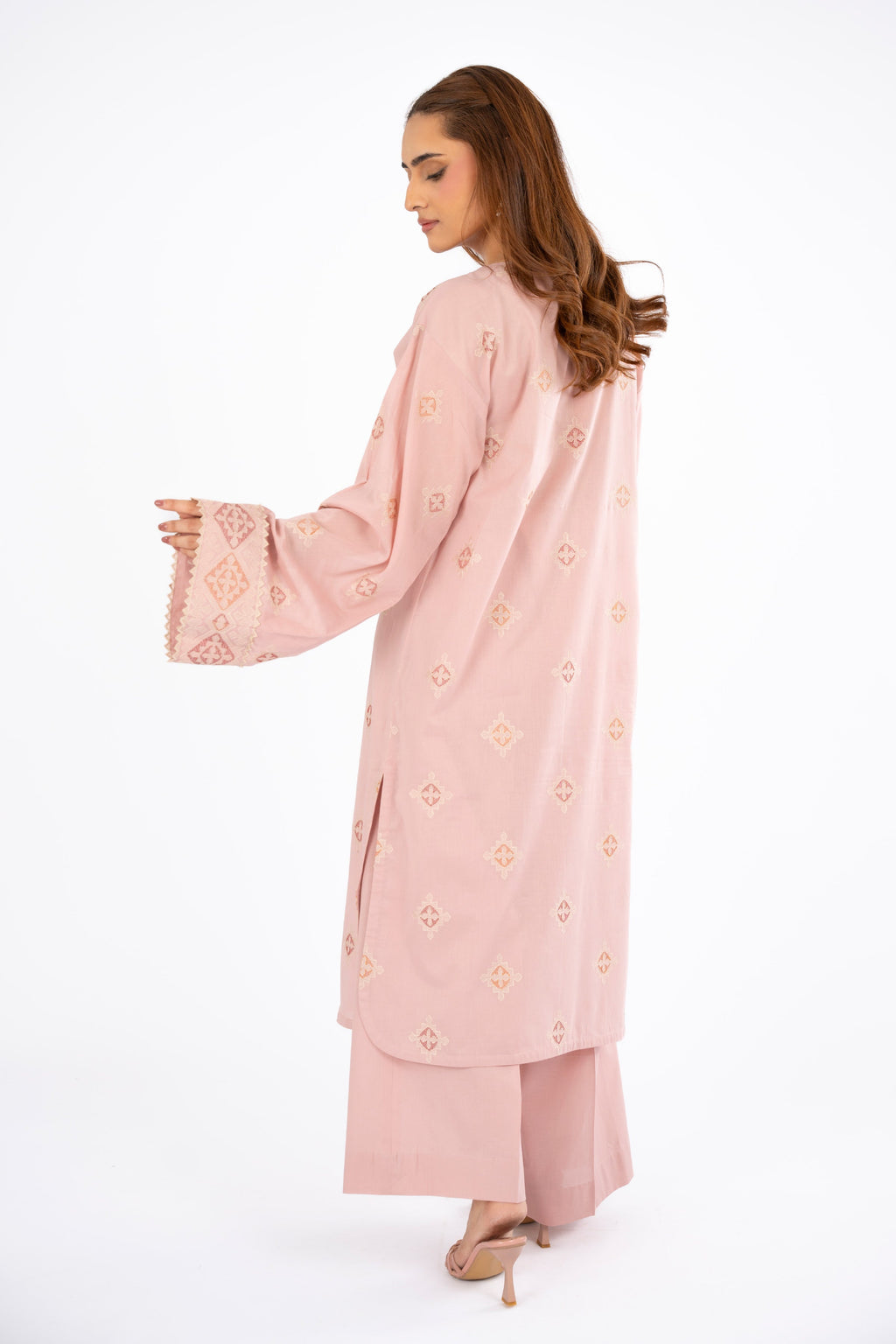 Embroidered Pink Lawn 2-Piece Unstitched Suit by The Fabric Store, photo 2