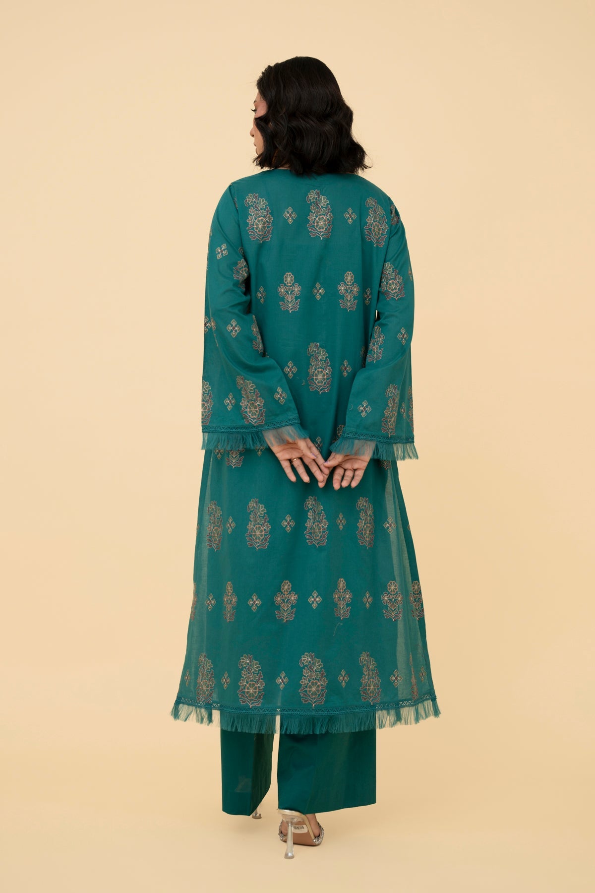Embroidered Green Lawn 2-Piece Unstitched Suit by The Fabric Store, photo 3