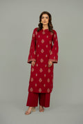 Embroidered Red Lawn 2-Piece Unstitched Suit by The Fabric Store