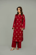 Embroidered Red Lawn 2-Piece Unstitched Suit by The Fabric Store, photo 2