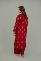Embroidered Red Lawn 2-Piece Unstitched Suit by The Fabric Store, photo 3