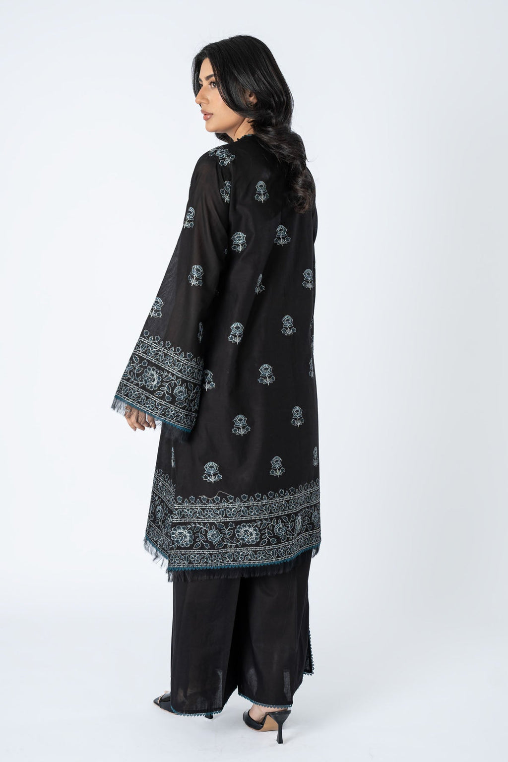 Embroidered Black Lawn 2-Piece Unstitched Suit by The Fabric Store, photo 2