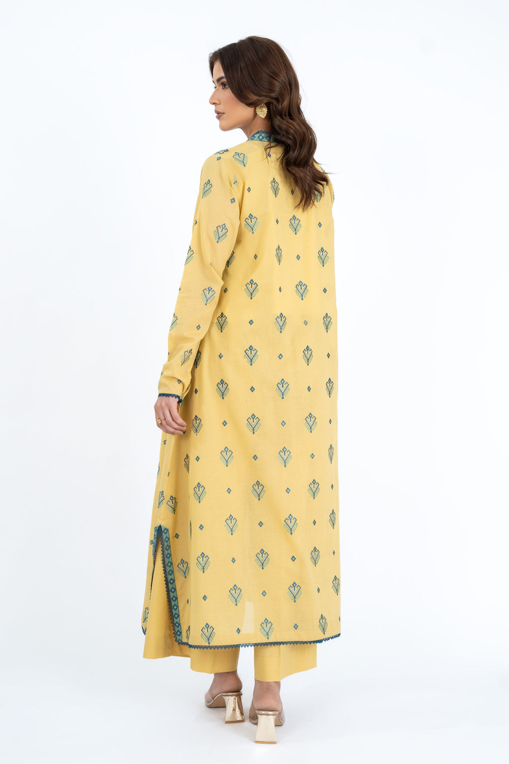 Embroidered Yellow Lawn 2-Piece Unstitched Suit by The Fabric Store, photo 2