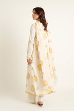 Embroidered O White Karandi Lawn 3-Piece Unstitched Suit by The Fabric Store, photo 2