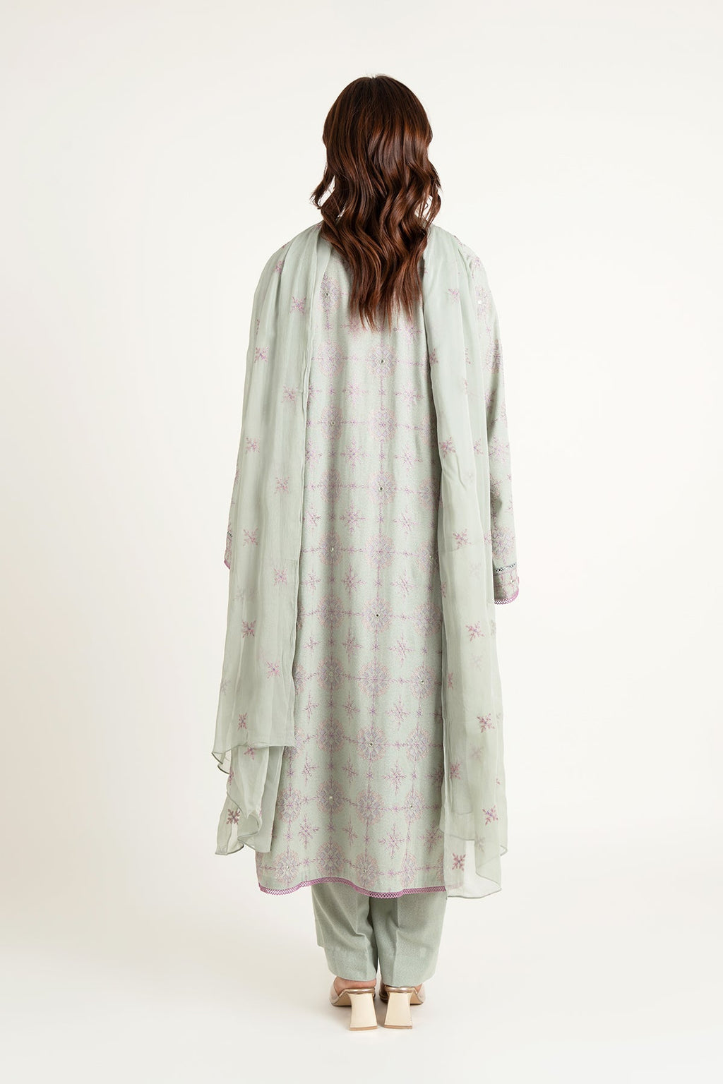 Embroidered & Embellished Green Karandi Lawn 3-Piece Unstitched Suit by The Fabric Store, photo 2
