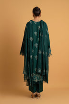 Embroidered Teal Slub Khaddar 3-Piece Unstitched Suit by The Fabric Store, photo 2
