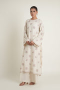 Embroidered Beige Karandi Lawn 2-Piece Unstitched Suit by The Fabric Store