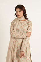 Embroidered Beige Karandi Lawn 3-Piece Unstitched Suit by The Fabric Store, photo 3