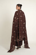 Embroidered Brown Karandi Lawn Unstitched Shirt by The Fabric Store, photo 2