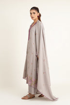 Embroidered Grey Karandi Lawn 3-Piece Unstitched Suit by The Fabric Store, photo 2