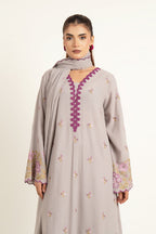 Embroidered Grey Karandi Lawn 3-Piece Unstitched Suit by The Fabric Store, photo 5