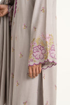 Embroidered Grey Karandi Lawn 3-Piece Unstitched Suit by The Fabric Store, photo 6