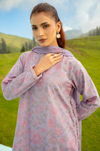 Embroidered Lilac Slub Khaddar 3-Piece Unstitched Suit by The Fabric Store, photo 4