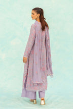 Embroidered Lilac Slub Khaddar 3-Piece Unstitched Suit by The Fabric Store, photo 2