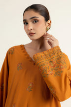 Embroidered Rust Slub Khaddar 2-Piece Unstitched Suit by The Fabric Store, photo 4