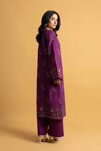 Embroidered Purple Slub Khaddar 2-Piece Unstitched Suit by The Fabric Store, photo 2