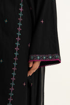 Embroidered Black Slub Khaddar 3-Piece Unstitched Suit by The Fabric Store, photo 3