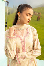Embroidered Beige Cotton Karandi 3-Piece Unstitched Suit by The Fabric Store, photo 5