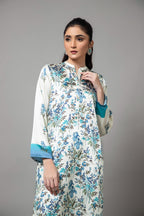 Printed O White Shamoz Silk Pret Shirt by The Fabric Store, photo 4