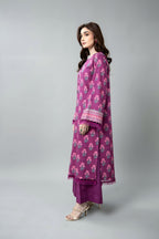 Printed Purple Slub Khaddar 2-Piece Unstitched Suit by The Fabric Store, photo 4