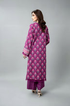 Printed Purple Slub Khaddar 2-Piece Unstitched Suit by The Fabric Store, photo 2