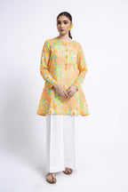 Printed Yellow Lawn Unstitched Shirt by The Fabric Store