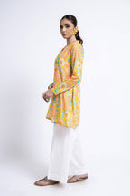 Printed Yellow Lawn Unstitched Shirt by The Fabric Store, photo 4