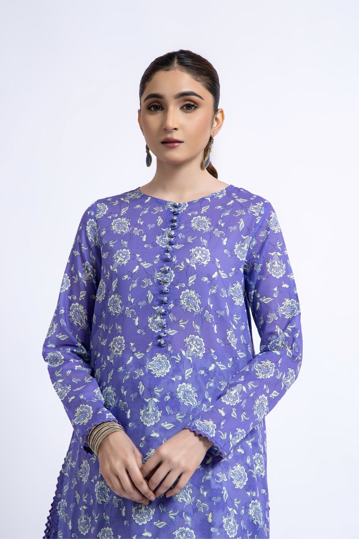 Printed Lilac Lawn 2-Piece Unstitched Suit by The Fabric Store, photo 2
