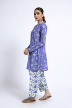 Printed Lilac Lawn 2-Piece Unstitched Suit by The Fabric Store, photo 3