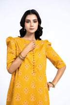 Printed Yellow Lawn 2-Piece Unstitched Suit by The Fabric Store, photo 3