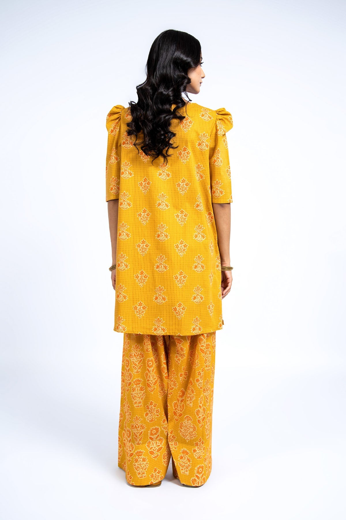 Printed Yellow Lawn 2-Piece Unstitched Suit by The Fabric Store, photo 4