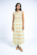 Printed Orange Lawn 2-Piece Unstitched Suit by The Fabric Store