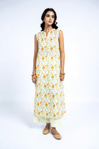 Printed Orange Lawn 2-Piece Unstitched Suit by The Fabric Store