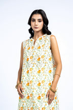Printed Orange Lawn 2-Piece Unstitched Suit by The Fabric Store, photo 3