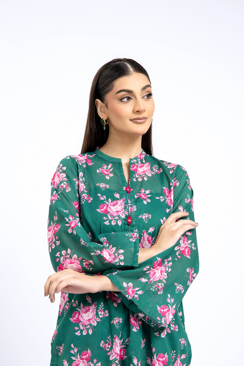 Printed Green Lawn 2-Piece Pret Suit by The Fabric Store, photo 3