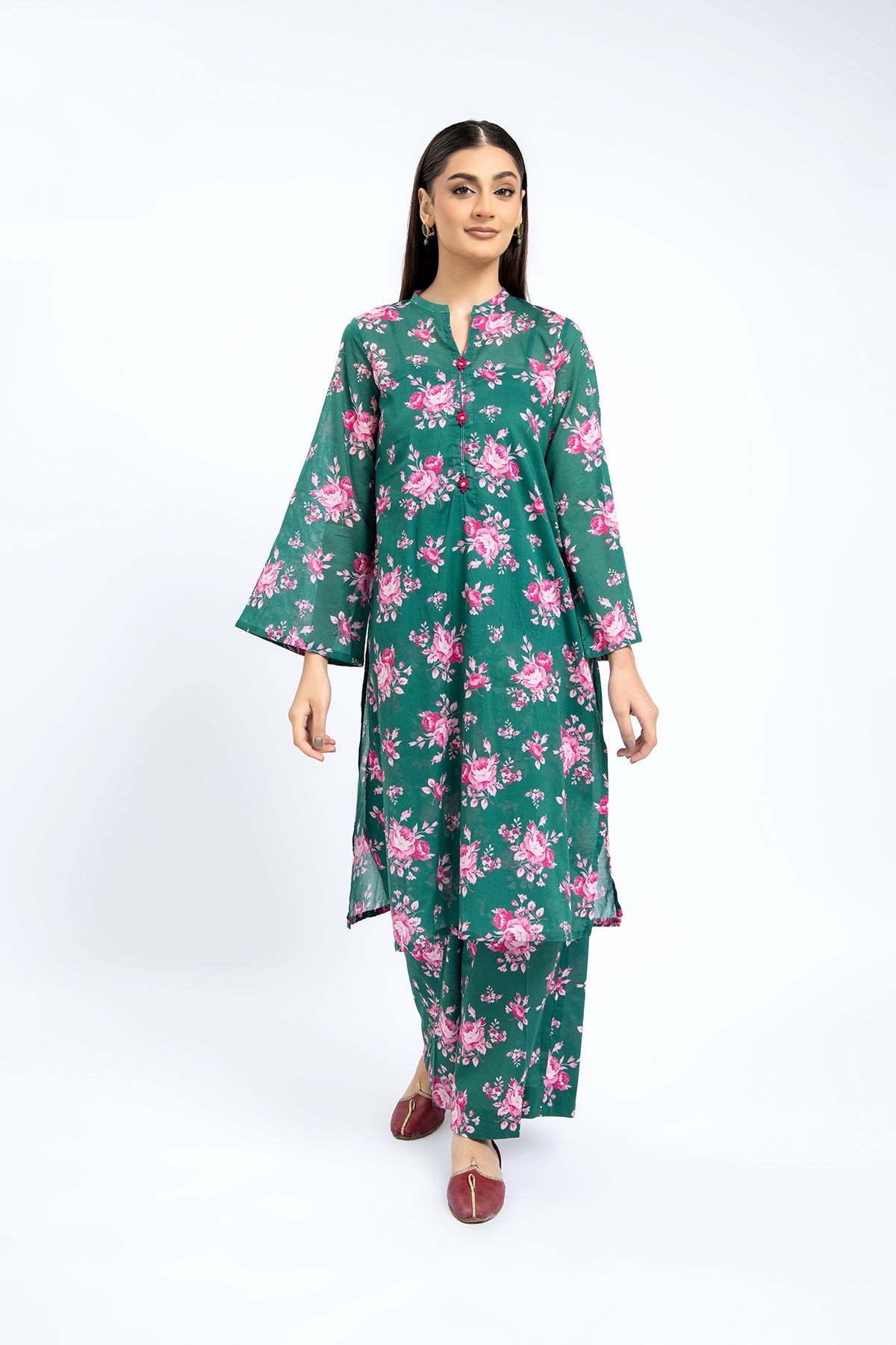 Printed Green Lawn 2-Piece Pret Suit by The Fabric Store